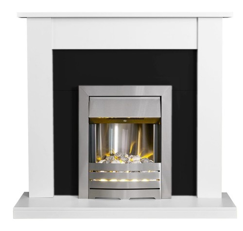 Electric fire white fireplace - electric,
