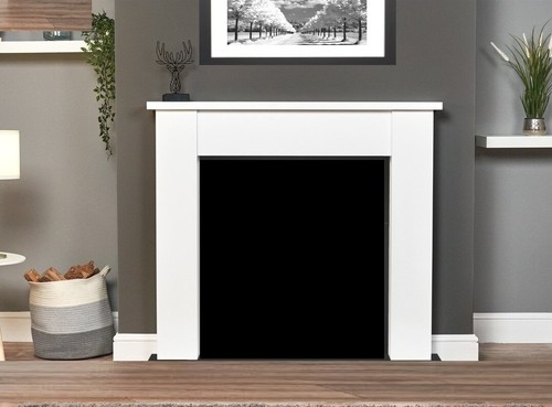 Electric gas fire - electric, white