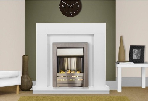 Electric fire white fireplace - electric,
