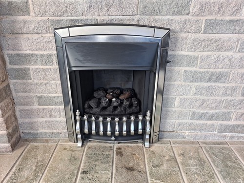 Gas fire place - and, surround