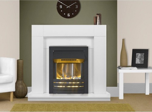 Electric fire white fireplace - electric,