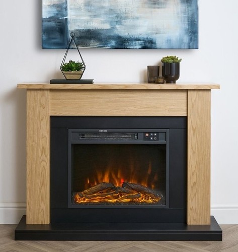Electric fire oak - oak, fireplace