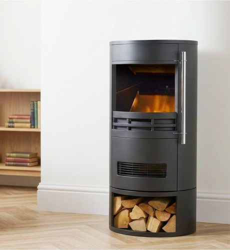 Black electric cylinder - black, stove