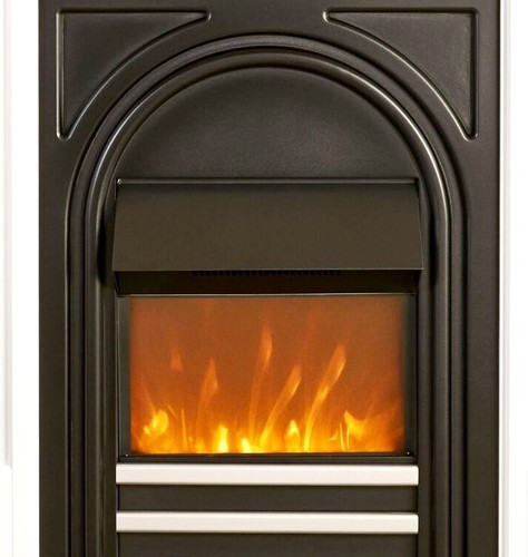 Electric fire white black - electric,