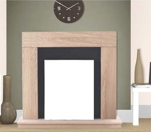 Electric fire oak - oak, wooden