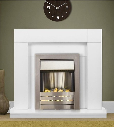 Electric fire white - electric,
