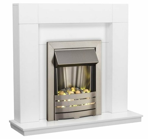 Electric fire white fireplace - electric,
