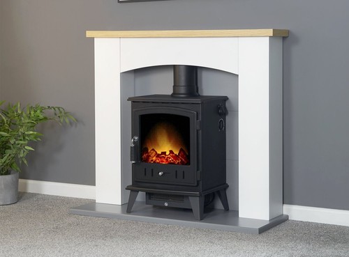 Black electric fire stove - electric,