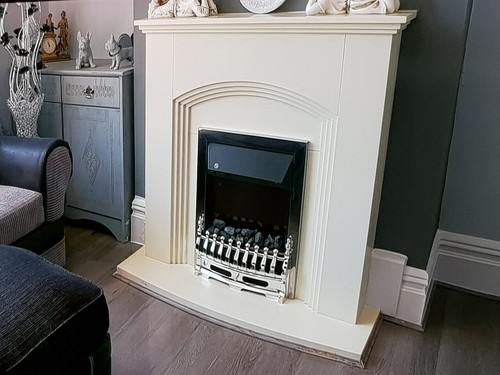Electric fire cream arch - electric,