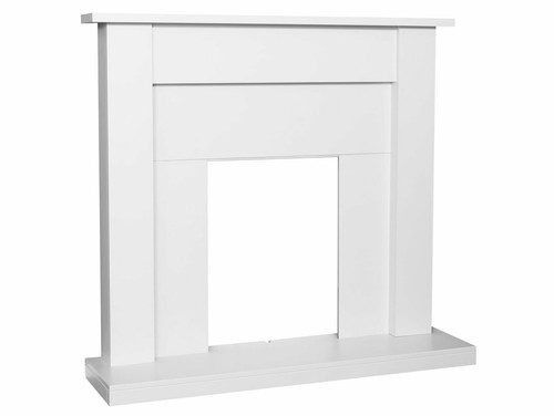Electric fire white wooden - electric,