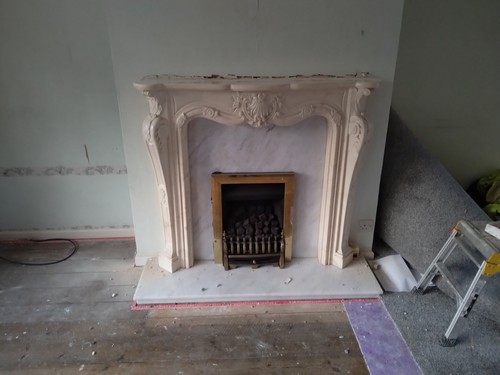 Stone effect resin fire - resin,