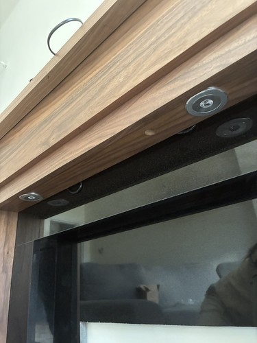 Electric gas fire walnut - walnut, wood