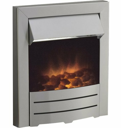 Electric fire silver fireplace - fire,
