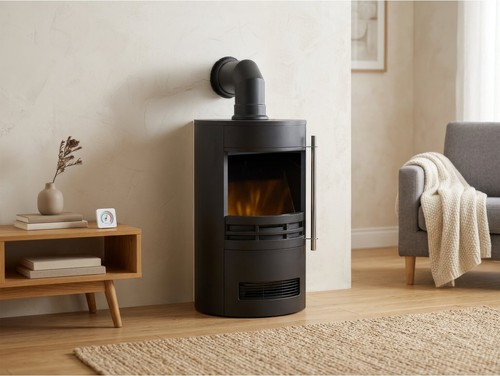 Black electric cylinder stove - cylinder,