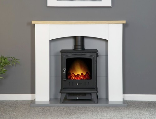 Black electric fire - black,