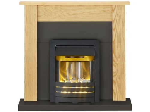 Electric fire oak fireplace - oak,