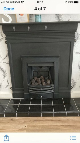 Focal point gas fire with - point,
