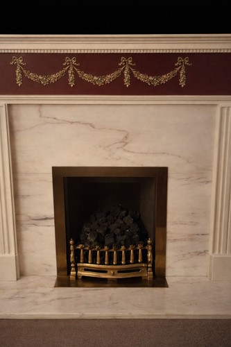 Marble fireplace surround - fireplace,
