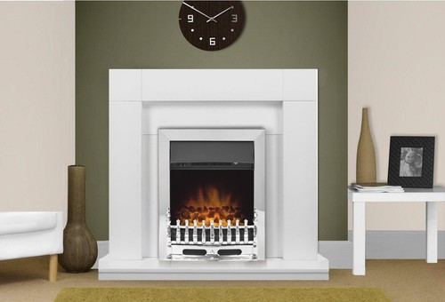 Electric fire white fireplace - electric,