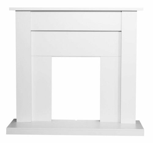 Electric fire white wooden - electric,