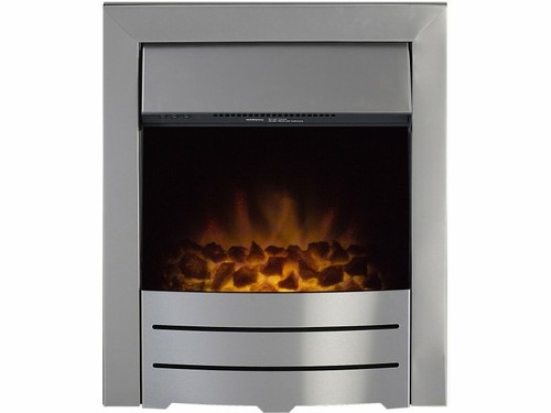 Electric fire silver fireplace - electric,