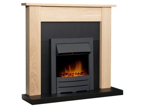 Electric fire oak fireplace - fire,
